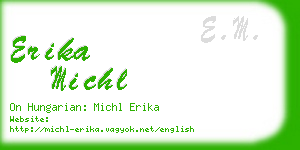 erika michl business card